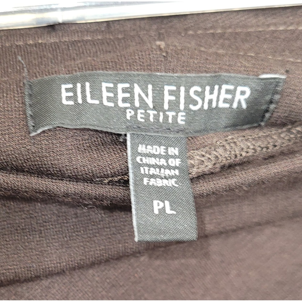 Eileen Fisher Petite Brown Italian Fabric Ponte Knit Pencil Skirt PL Espresso - Picture 3 of 11